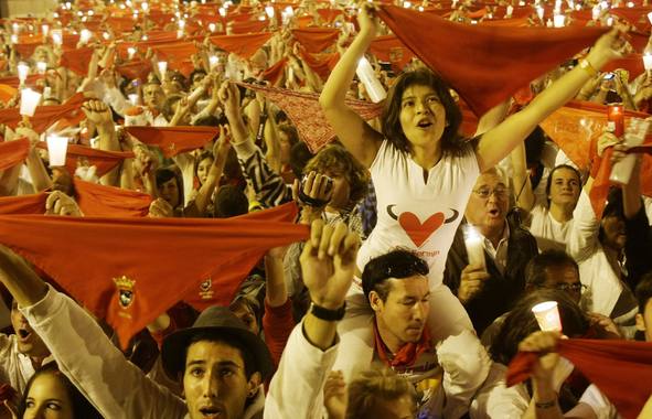 Adi�s a la fiesta en Pamplona