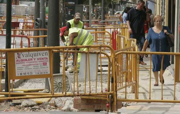 Las obras colapsan Valencia